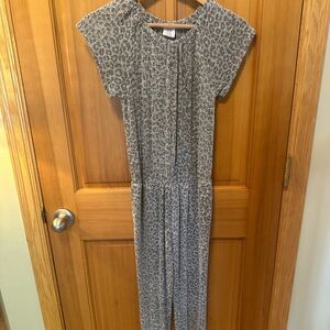 GAP Gray Animal Print Jumpsuit